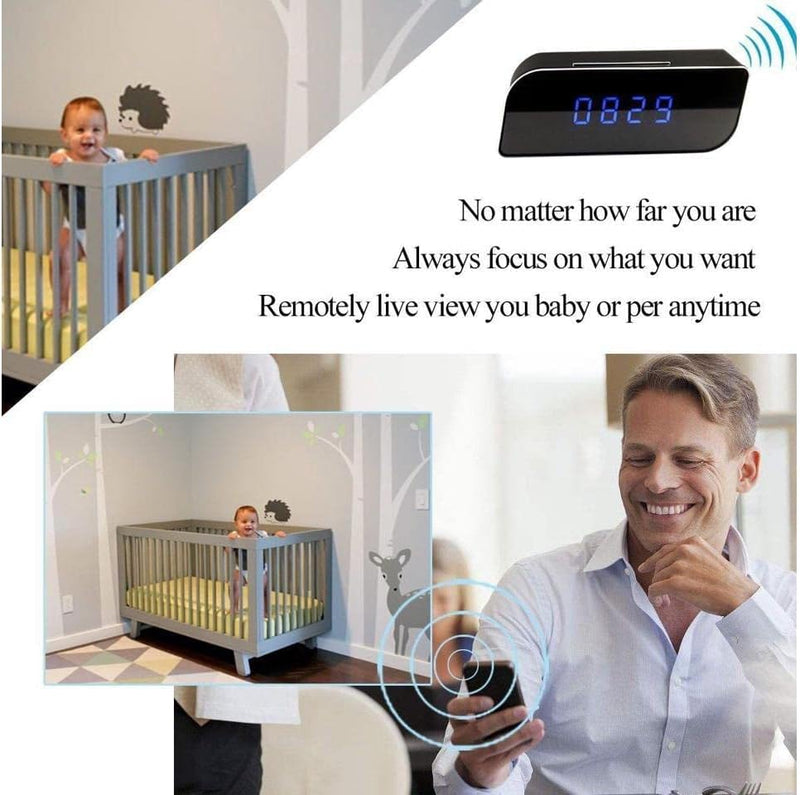 Baby Monitor Mini Clock Camera HD Maxum