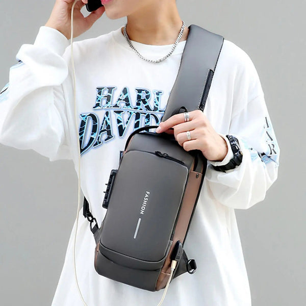 Multifunctional Anti-theft USB Charging Crossbody Shoulder Bag