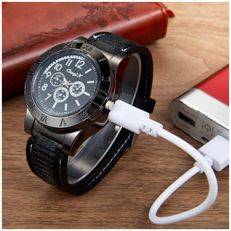 New Military USB Lighter Watch