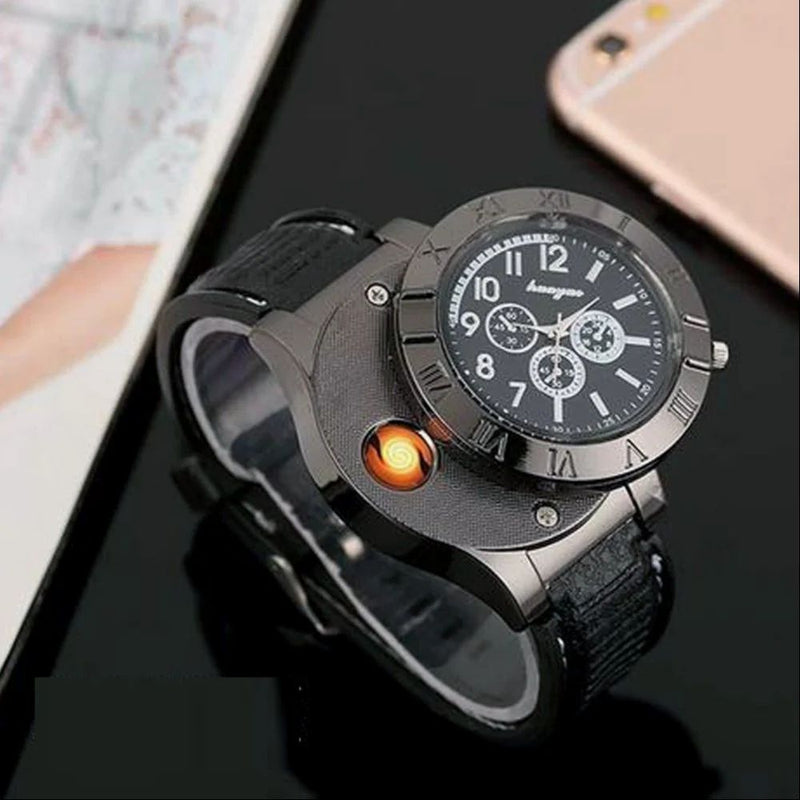 New Military USB Lighter Watch